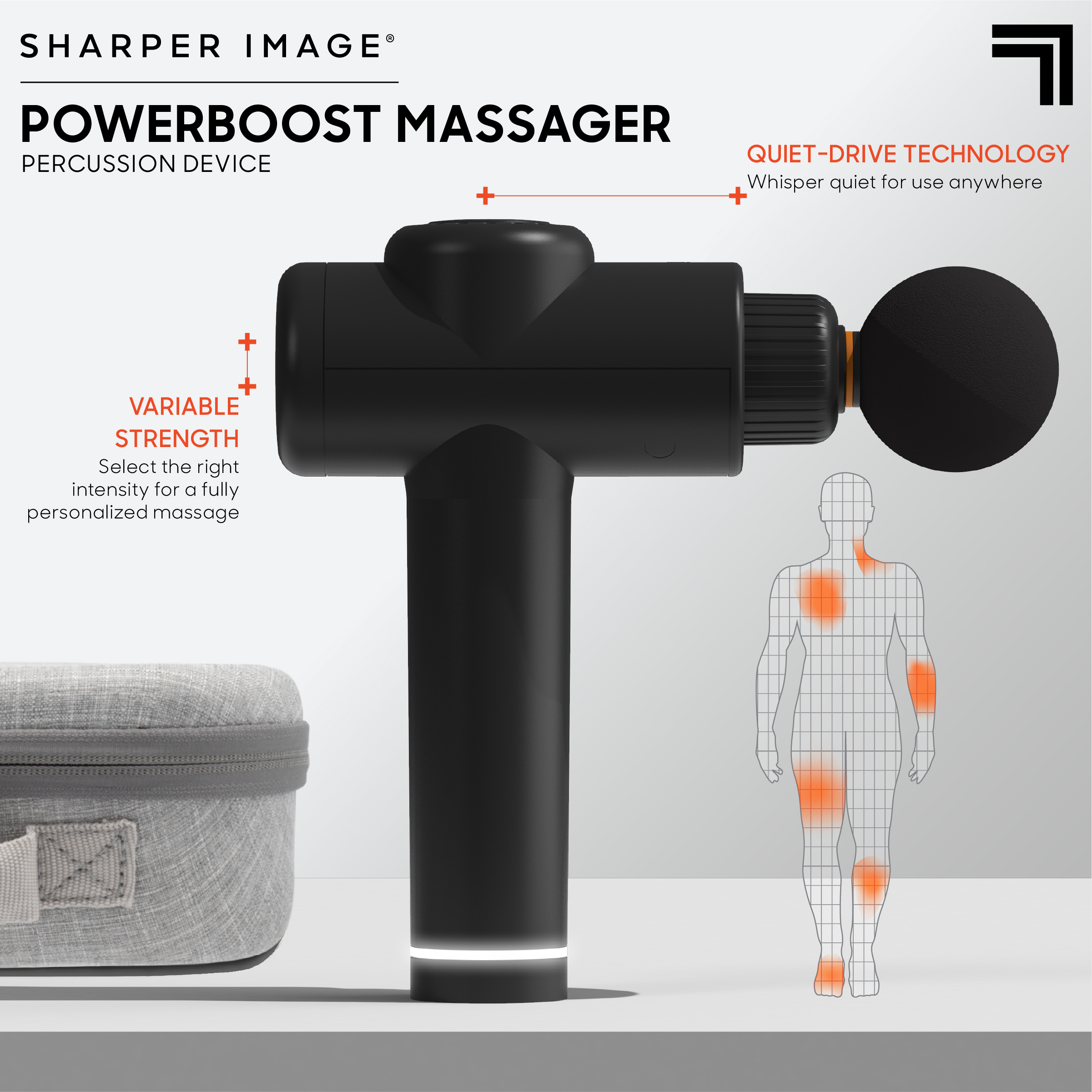 Deep Tissue Percussion Gun Massager with Case - On The Mark Coaching